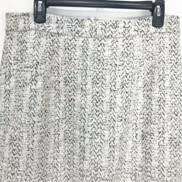 Banana Republic White Black Cotton Blend Boucle Knit Pencil Skirt NEW - Picture 4 of 15